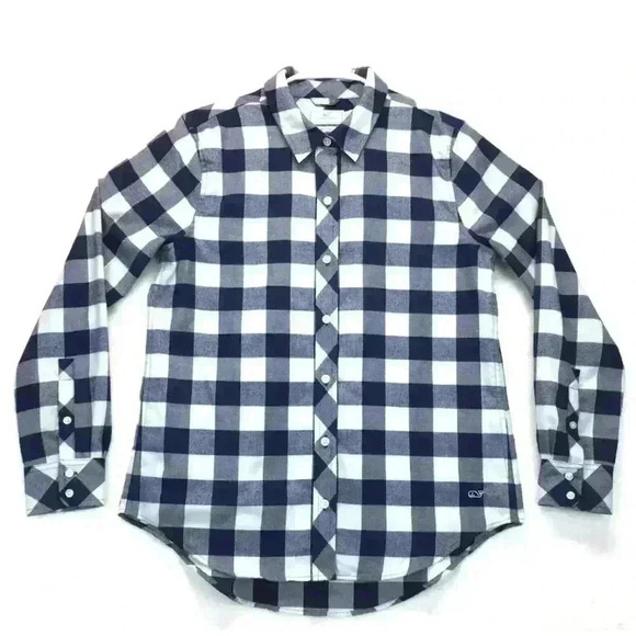 Vineyard Vines Tops - Vineyard Vines Performance Flannel Shirt Womens size 00 Relaxed Buffalo Check